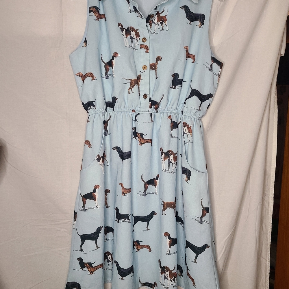 SM Wardrobe skater dress, size  XL Dachshund/Beagle dog print